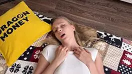 Stepbrother learns vibrator on skinny blonde's teasing body