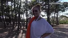 french tania 18 bares small natural tits nude on sunny beach