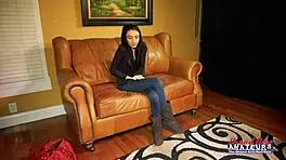 skinny blonde olyssia pounded deep in wet twat and asshole