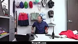 callie jacobs caught stealing dragged to backroom for rough thief interrogation