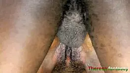 Petite milf masturbates wet pussy before big dick pounding