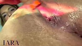 Colombian babe squirts wildly tight pussy orgasm close-up