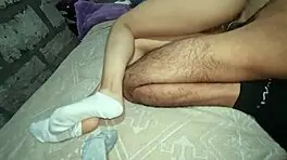 Making sexy argentinian stepsis enjoy outdoor solo fun!