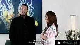 Vanna Bardot's oiled nuru massage ends cowgirl cumshot