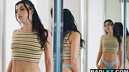 slutty teen maid moans as busty milf rails her with massive strapon 😈🍑