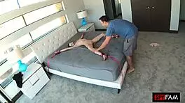 bound babe trades intense fuck for her freedom