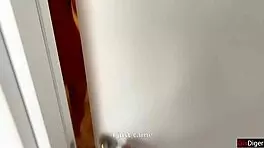 slutty wife moans on phone as lover unloads cum facial