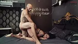 Hot Brunette Bent Over Dripping Cumshot