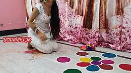 priya dives into wild holi fun with hot partner