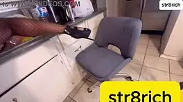 Hot ebony babe takes huge bbc deep in pussy and ass