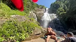 Peek at Petite Brazilian's Sexy Bent Over Amateur Outdoor Tease