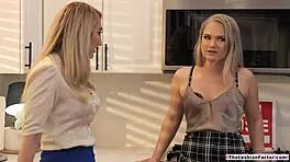 hey watch this busty lesbian milf lick that hot teen babe's wet pussy so eagerly