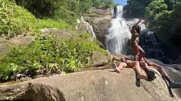Peek at Petite Brazilian's Sexy Bent Over Amateur Outdoor Tease