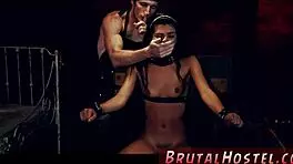 Gina Valentina dominates bound male foot slave in intense BDSM foot fetish