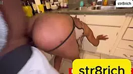 Hot ebony babe takes huge bbc deep in pussy and ass