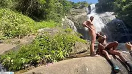 Peek at Petite Brazilian's Sexy Bent Over Amateur Outdoor Tease