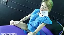 ashlee rose nurse gives patient intriguing oral in hospital