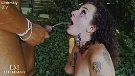 girl next door begs for bbc anal in garden while cuck bf listens on call