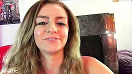 Cara mia cute petite babe dirty talk casting interview pov handjob big cock