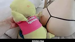 Petite Blonde Allie Addison Fucked to Shaking Orgasm in POV Game