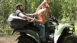 i... i cant believe how hot bailey brookes fun 4-wheeler ride turns into wild outdoor fuck ending in massive creampie with justin sane!
