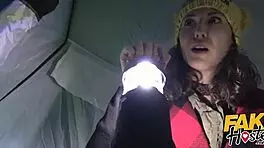 Big tits milf seduces young camper with wet pussy licking in dorm