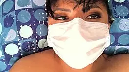 Young Latina's Sheer Bed Tease Turns Wildly Hot!