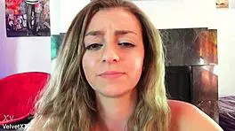 Cara mia cute petite babe dirty talk casting interview pov handjob big cock