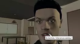 blonde babysitter with small tits in animated adventure