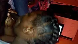 bbw and slim ebony battle monster cocks in sloppy deepthroat threesome