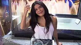 colombian latina vick valencia meets intriguing stranger on camera