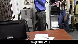 Black Shoplifter Roughly Fucked By White Officer