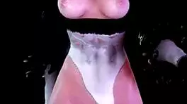 trans 2b struts her huge cock gets sucked hard 🍆💦