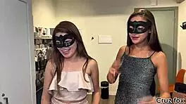 After the party, couples swap and one cums wildly on the other's wife