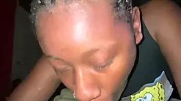 teen neighbor sneaks in for huge sloppy deepthroat cum gulp