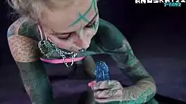 psychedelic hippies pip dive into wild dildo anal play