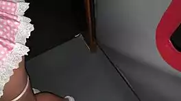 skinny halloween slut teases then takes creampie from strangers