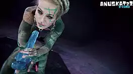 psychedelic hippies pip dive into wild dildo anal play