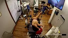 Blindfolded yasmine woods handcuffed screaming in latex backstage humiliation