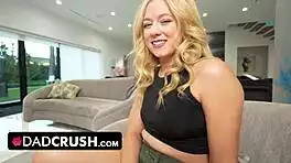 Shocked Viewer Watches Cute Blonde's Seductive Strip Tease Unfold