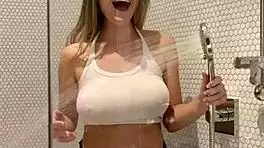 Megnutt02 Soapy Shower Tease with Tits and Big Ass Display