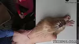 bold cop pounds petite blonde outdoor rough