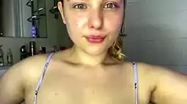 leather-clad pink pussy fingering up close and wet