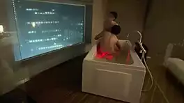 personal shoot cute santa babe breast sucked in bath