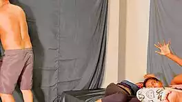 uttaran20 feels the rush as her bestie tricks her into wild threesome pounding with older guy at home