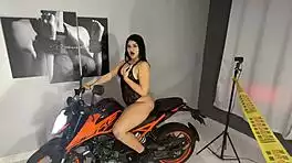 mia montielth masturbates on her new motorcycle