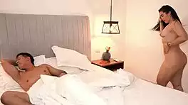 Hotel bed shared with curvy latina her pussy dream perfection
