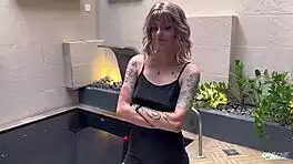 skinny latina brazilian bends over for monster cock doggystyle creampie yoga session