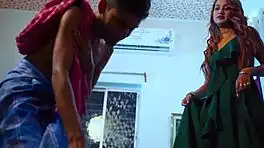 horny indian wife screams in rough ecstasy as young servant pounds her tight pussy creampie hindi