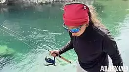 Hot Argentine babe fucked outdoors with massive facial cumshot!